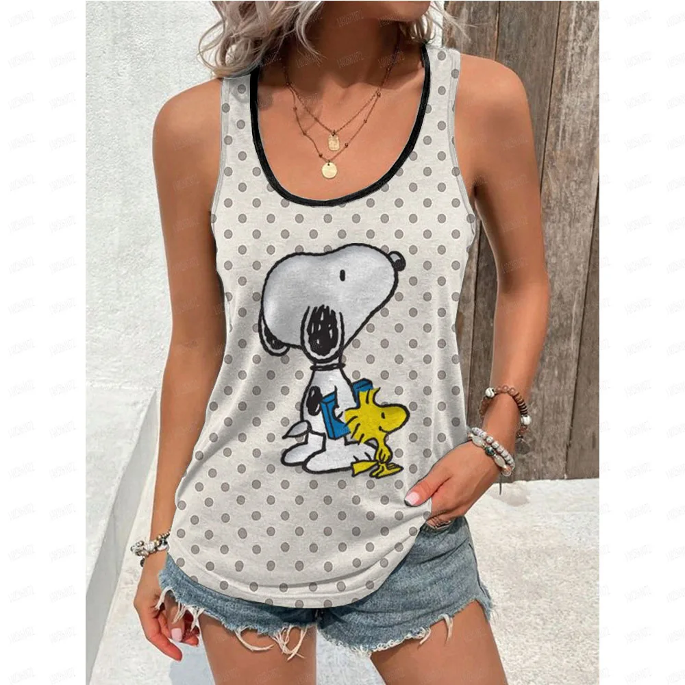 Женская майка без бретелек с мультяшным принтом рукавов