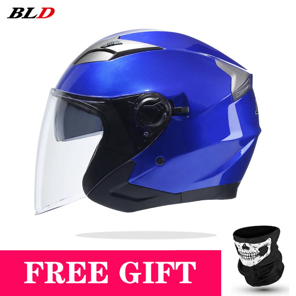 

Men Women Dual Lens Retro Open Face Motorcycle Helmet High Quality Riding Motocross Racing motobike Cascos Capacete De Moto DOT