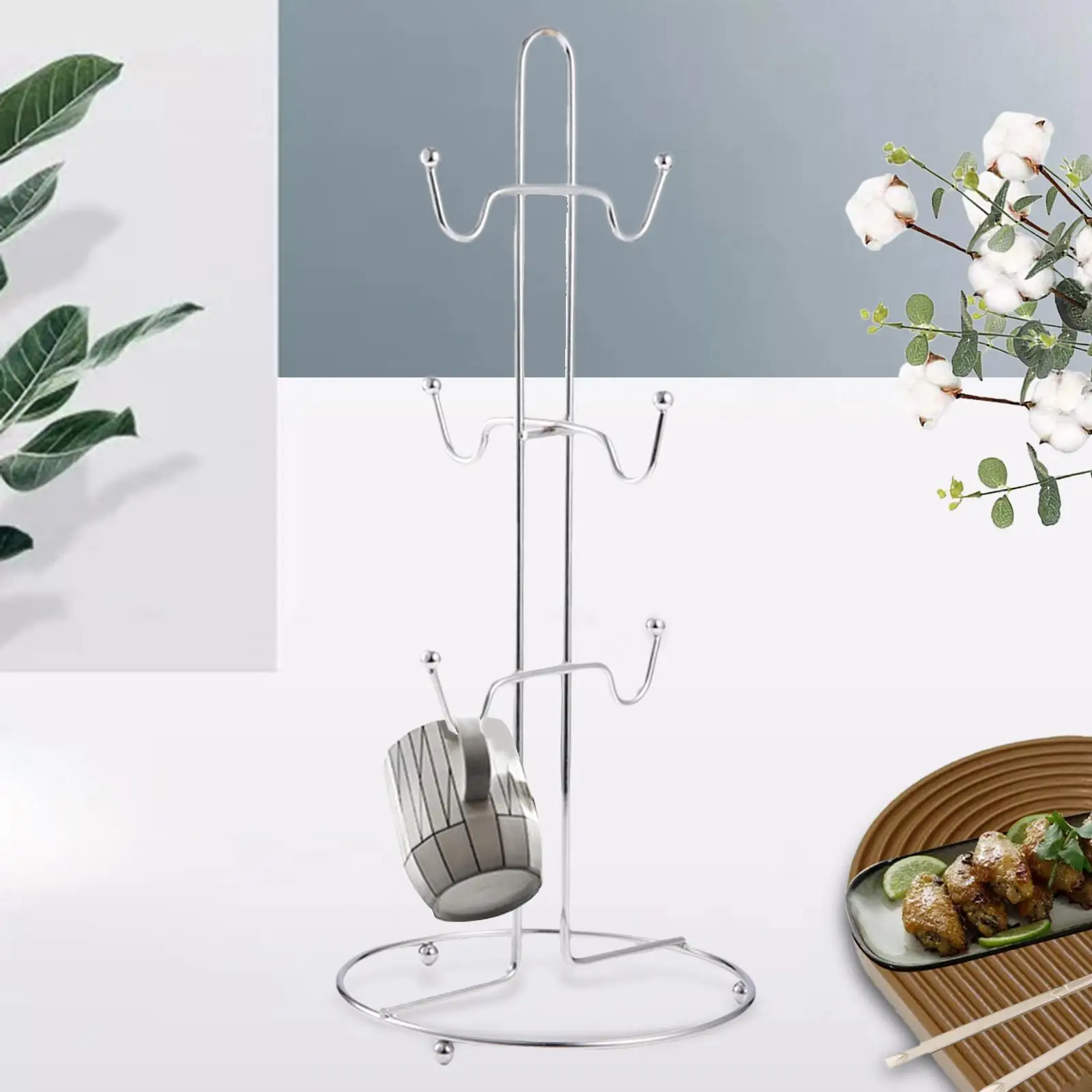 

Cup Rack Sturdy Tree Shaped Durable for Household Kitchen Storage Countertop