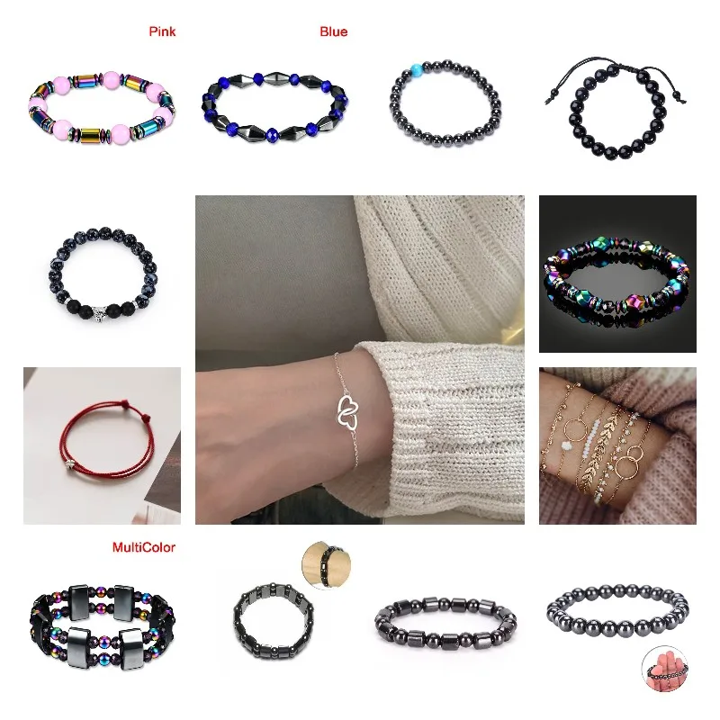 

Горячая распродажа! Модный! Магнитный браслет из черного камня для похудения