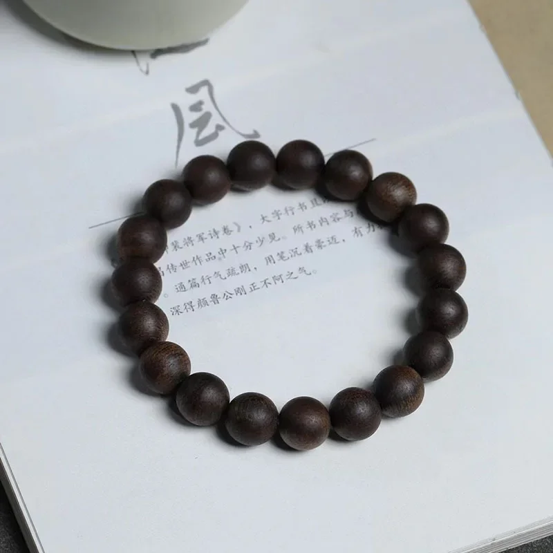 Бруней черный погружной простой браслет из бусин Будды с одним кольцом