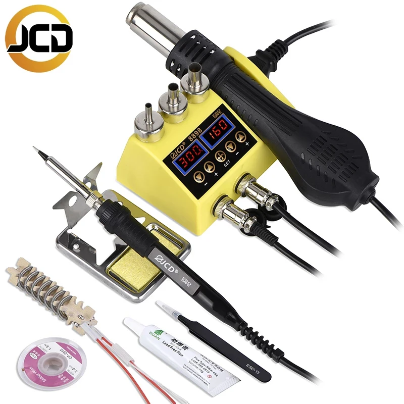 

Паяльная станция JCD 750 Вт с ЖК-дисплеем и термофеном 8898