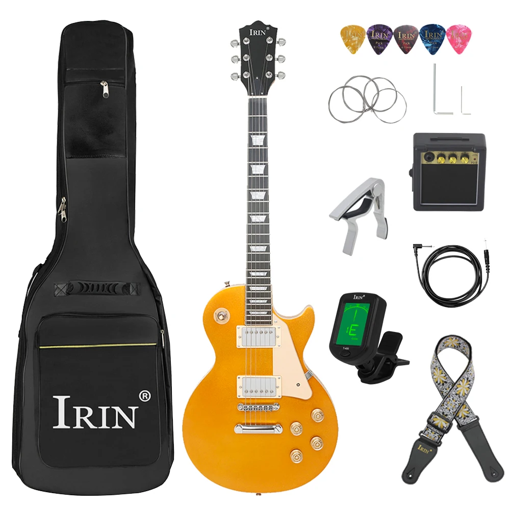 

Электрическая гитара 22 лада LP, 6 струн, корпус из клена, тигровые полосы, ra электрогитара с сумкой, тюнер, Запчасти и аксессуары для гитары