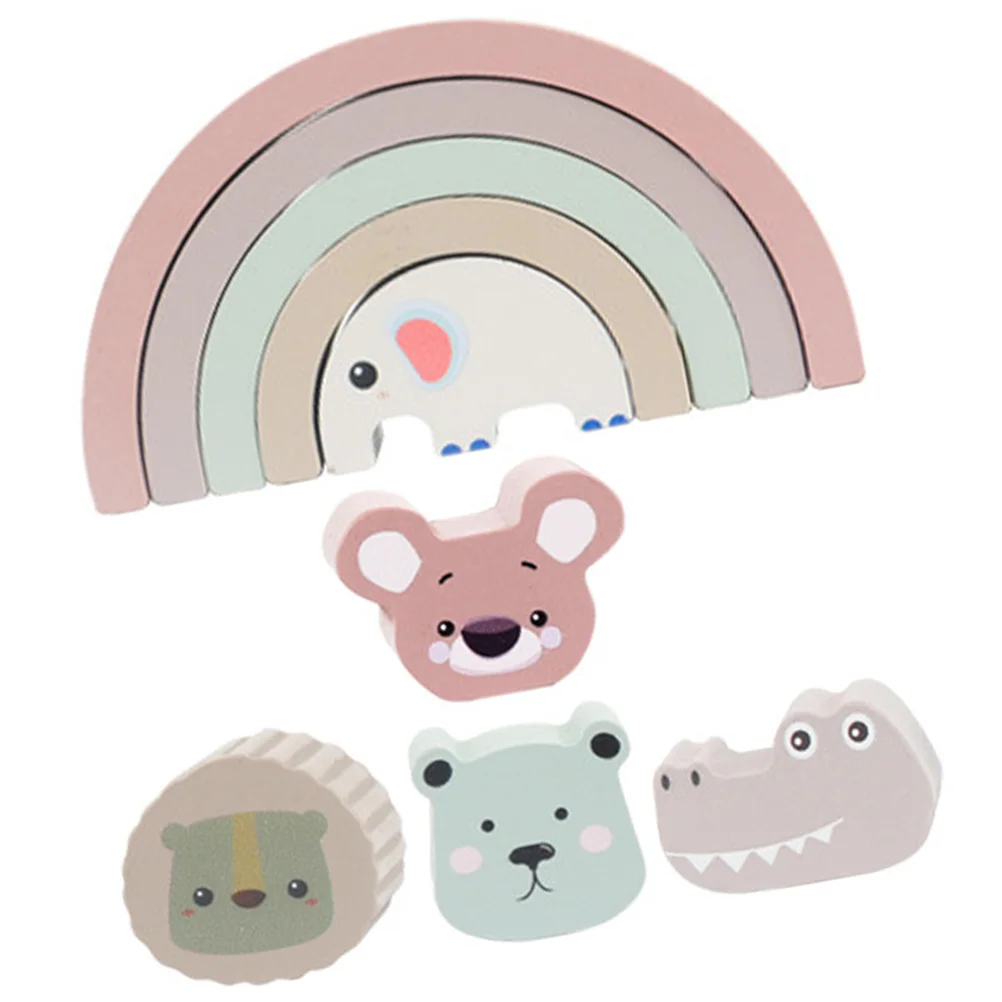 

1 Набор деревянных пазлов-конструкторов, Обучающие Развивающие игрушки для малышей