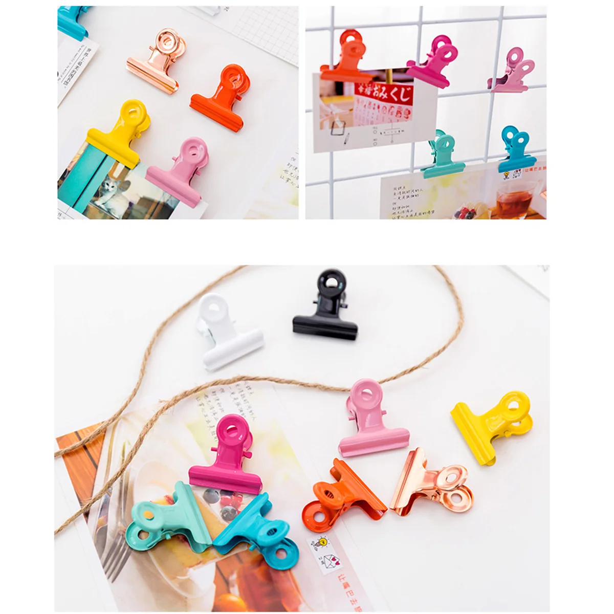 

10 pcs Receipt Clip Candy Color Invoice Clip Simple Organizer Clip for Home Office (Mixed Color)