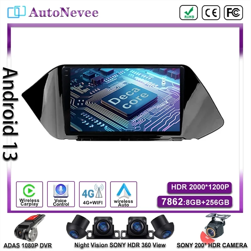 DVD Android 14 для Hyundai Sonata DN8 2019-2020 автомобильный радиоприемник авторадио