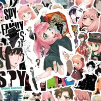 50 anime stickers spy%c3%97family graffiti stickers luggage refrigerator mobile phone notebook body waterproof stickers yor forger