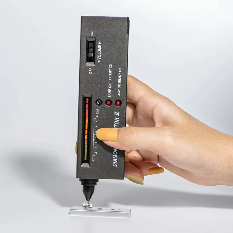 Diamond Tester 2 Pen Proffessional Moissanite Diamond Jade Crystal Gem Detector Jewelry Tool Led Indicator Test Pen & Battery