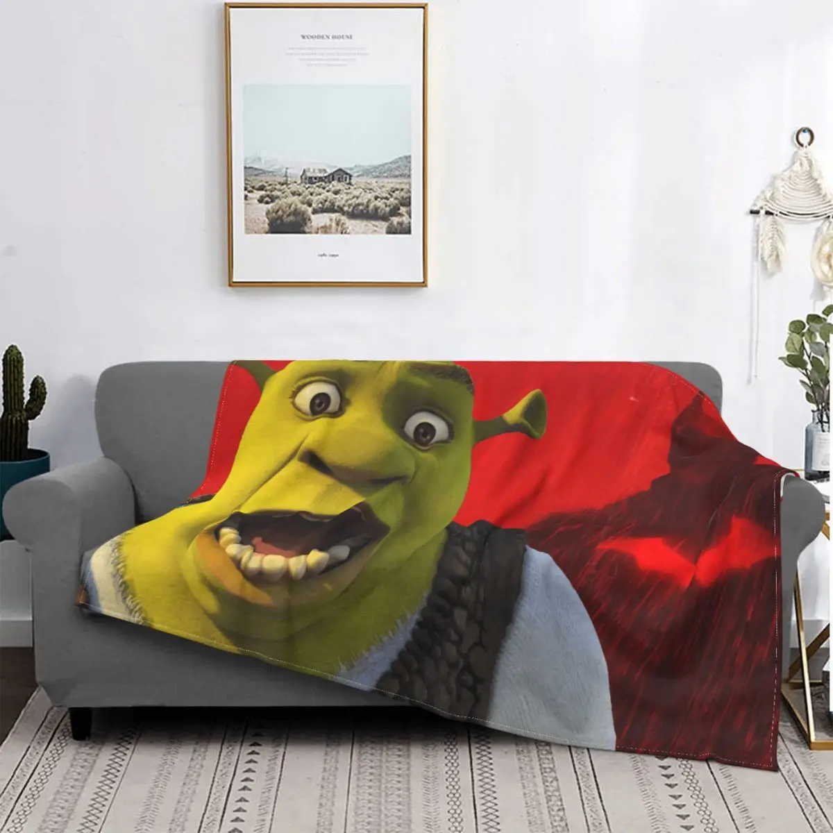 

A Crazy Theory Ensures Shrek Blanket 3D Printed Soft Flannel Fleece Warm Throw Blankets for Office Bed Couch Quilt