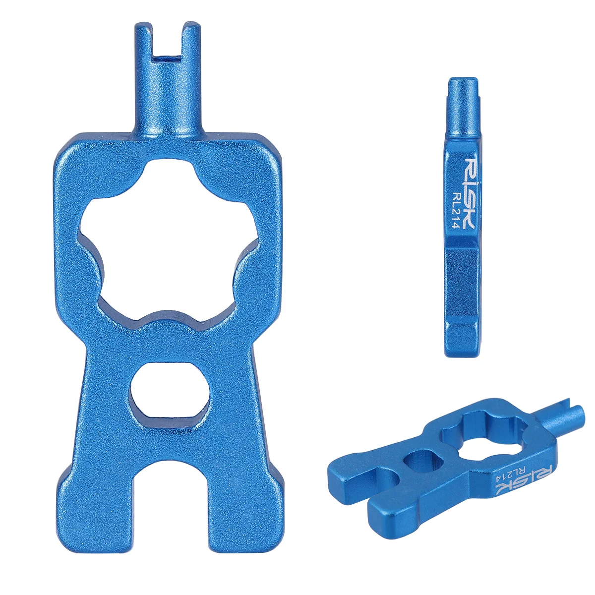 

Valve Stem Removal Tool French American Wrench Core Bike Repairing Disassembling Nozzle 3.2X1.4X0.4CM Blue Aluminum Alloy