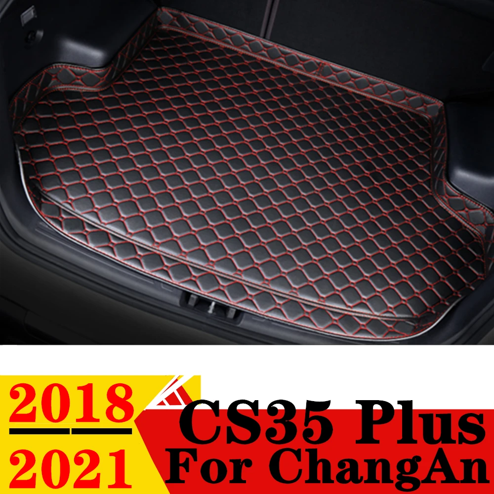 

Автомобильный коврик для багажника ChangAn CS35 Plus 2018-2021, высокая сторона, водонепроницаемый задний коврик для груза, коврик, автомобильные аксессуары, подкладка для багажника