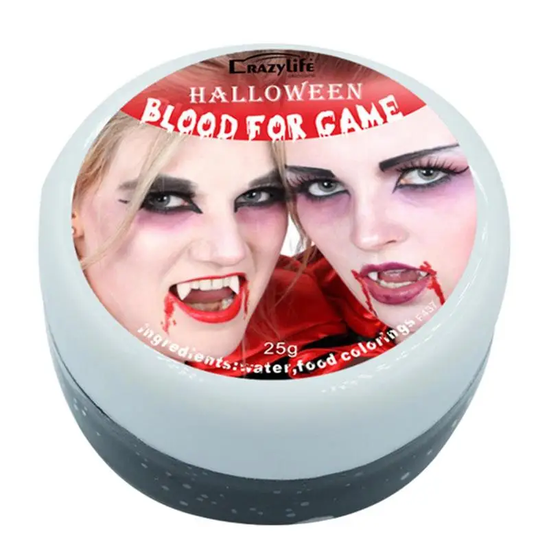 

Коагулированный гель для крови Реалистичная искусственная краска для крови Хэллоуин коагулированная кровь 25 г моющийся специальный эффект макияж для моделирования ран