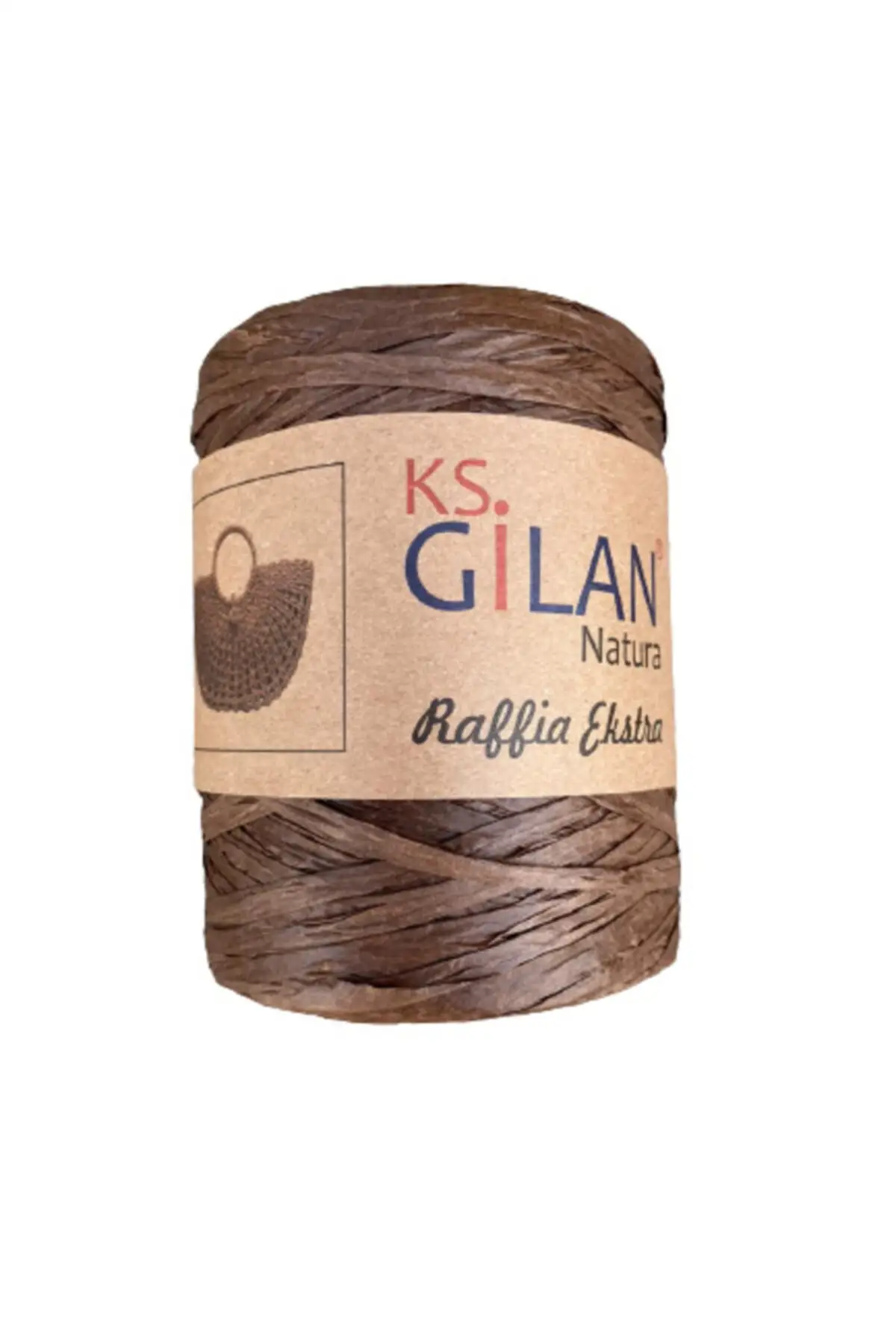 

Taka Yarn, Raffia Braid Rope, Brown (11) Cotton 250 + 150-199m
