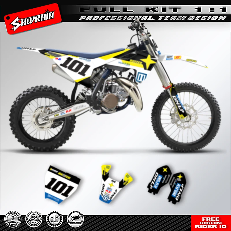 Полный набор мотоциклетных графических наклеек Sawrain комплект для TC85 2018 2019 2020 2021