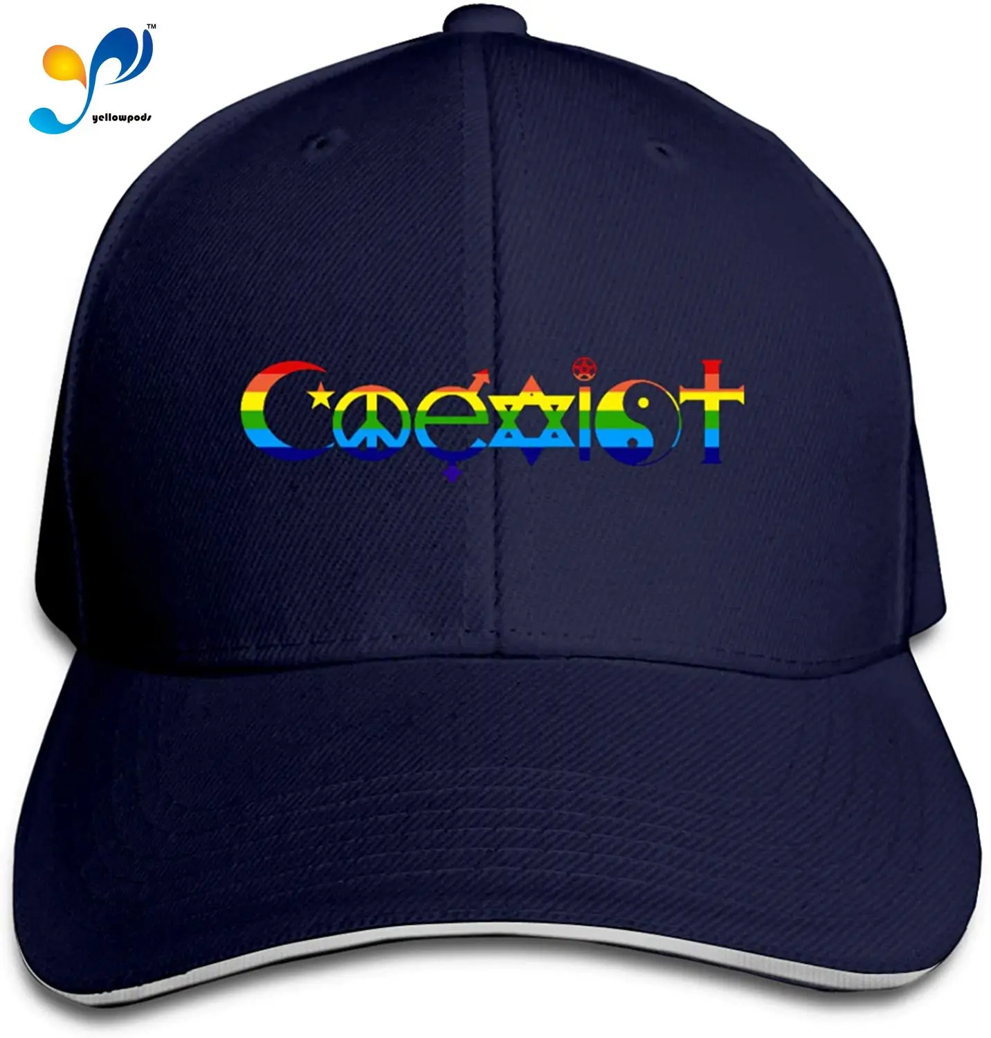 

Rainbow Coexist（1） Unisex Sandwich Baseball Cap