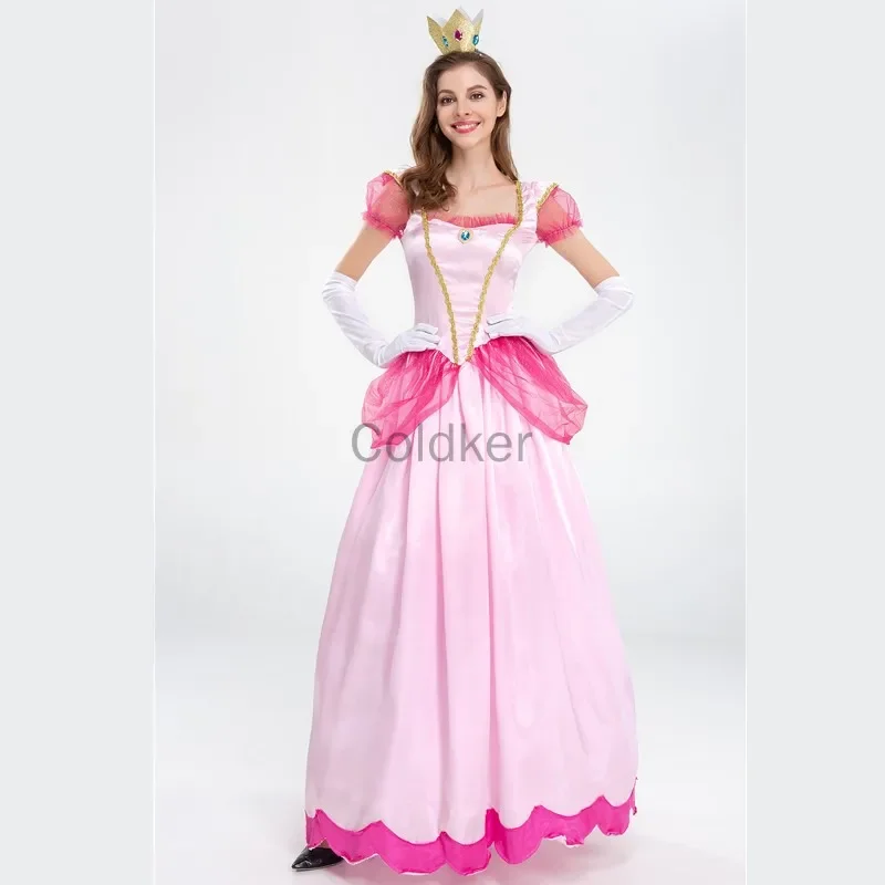 Прямая поставка сексуальный женский костюм супер Ganme на Хэллоуин розовый персик