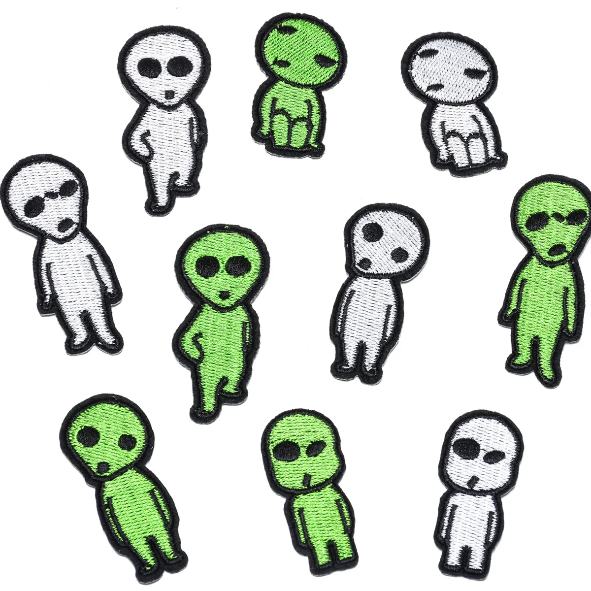 

10Pcs/lot Cartoon Alien Iron on Embroidered Patches For on Clothes Jeans Hat Bag Sticker Sew DIY Patch Applique Badges Decor