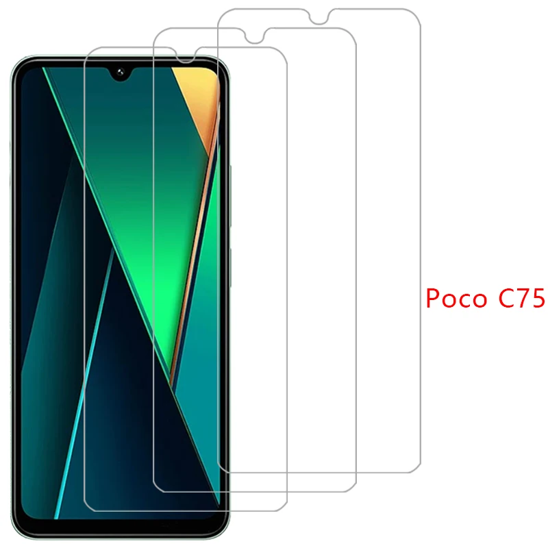 Защитная пленка для экрана xiaomi poco c75 защитное закаленное стекло pococ75 poc pco c 75 75c