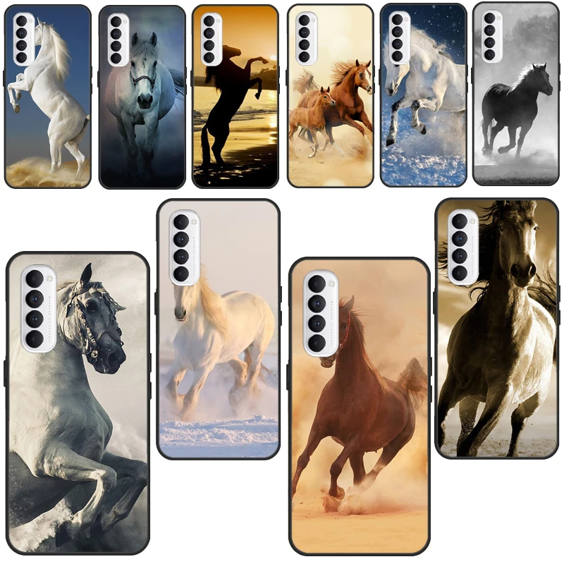 Бегущая лошадь в виде животного для OPPO A5 A9 A31 A53 2020 A1K A5S A15 A52 A72 A83 A91 F5 F7 Reno 2 Z 4 Pro