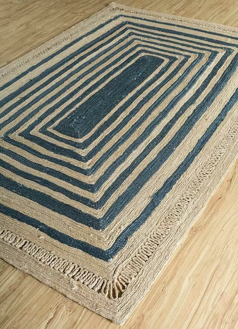 

Rug Natural Jute Striped Hand Tufted Area Rugs Jute Woven Home Decor Carpet 5x8ft