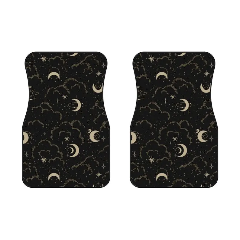 

Car Mats Night Sky Dark Academia Cottagecore Witchcraft Witch Sun Moon Car Floor Mats Goth Car Accessories