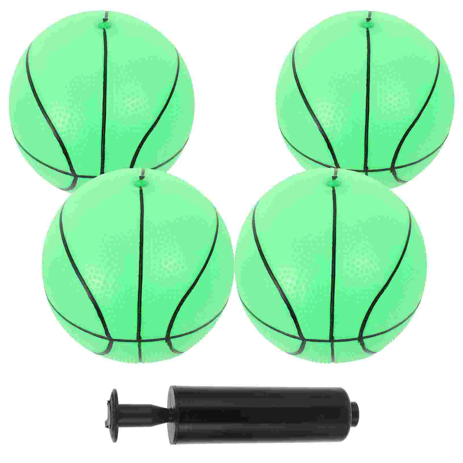 

1 комплект пластиковых баскетбольных мячей с насосом, детский спортивный светящийся баскетбольный мяч, спортивный Баскетбол