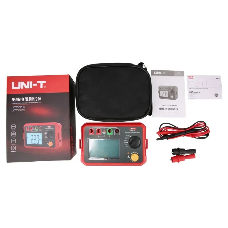 UNI-T UT501C Insulation Resistance Tester/1000V 5.0Gohm digital megohmmeter/transformer motor cable switch insulation test