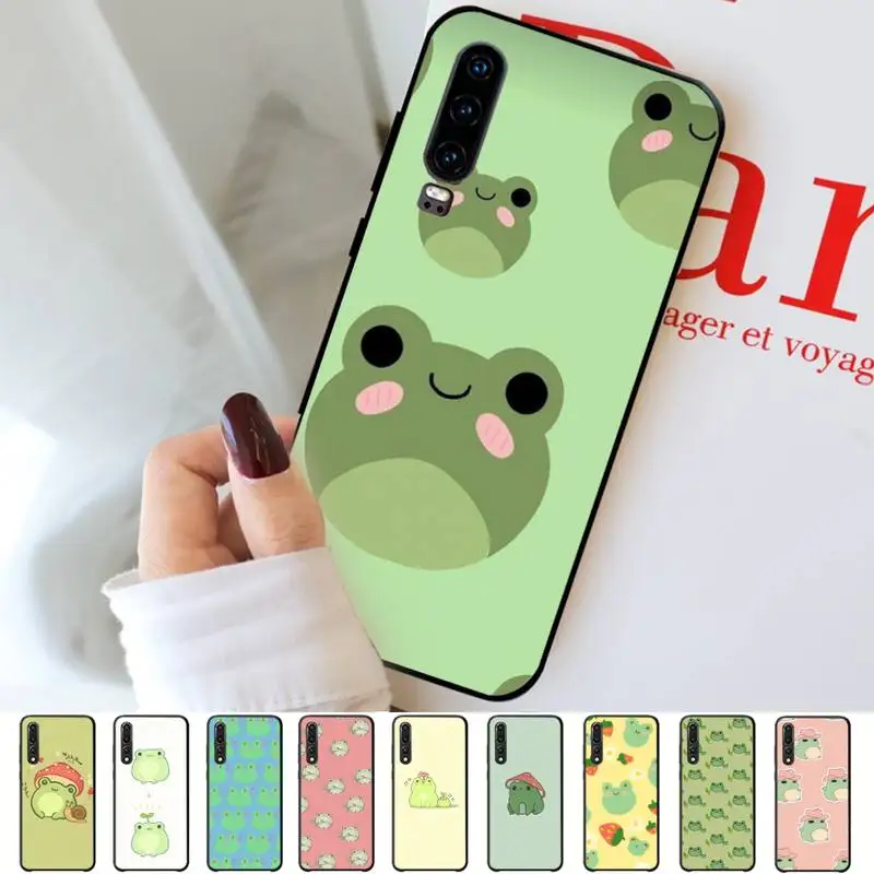 

Mint green Funny The Frog cute Phone Case for Huawei P30 40 20 10 8 9 lite pro plus Psmart2019