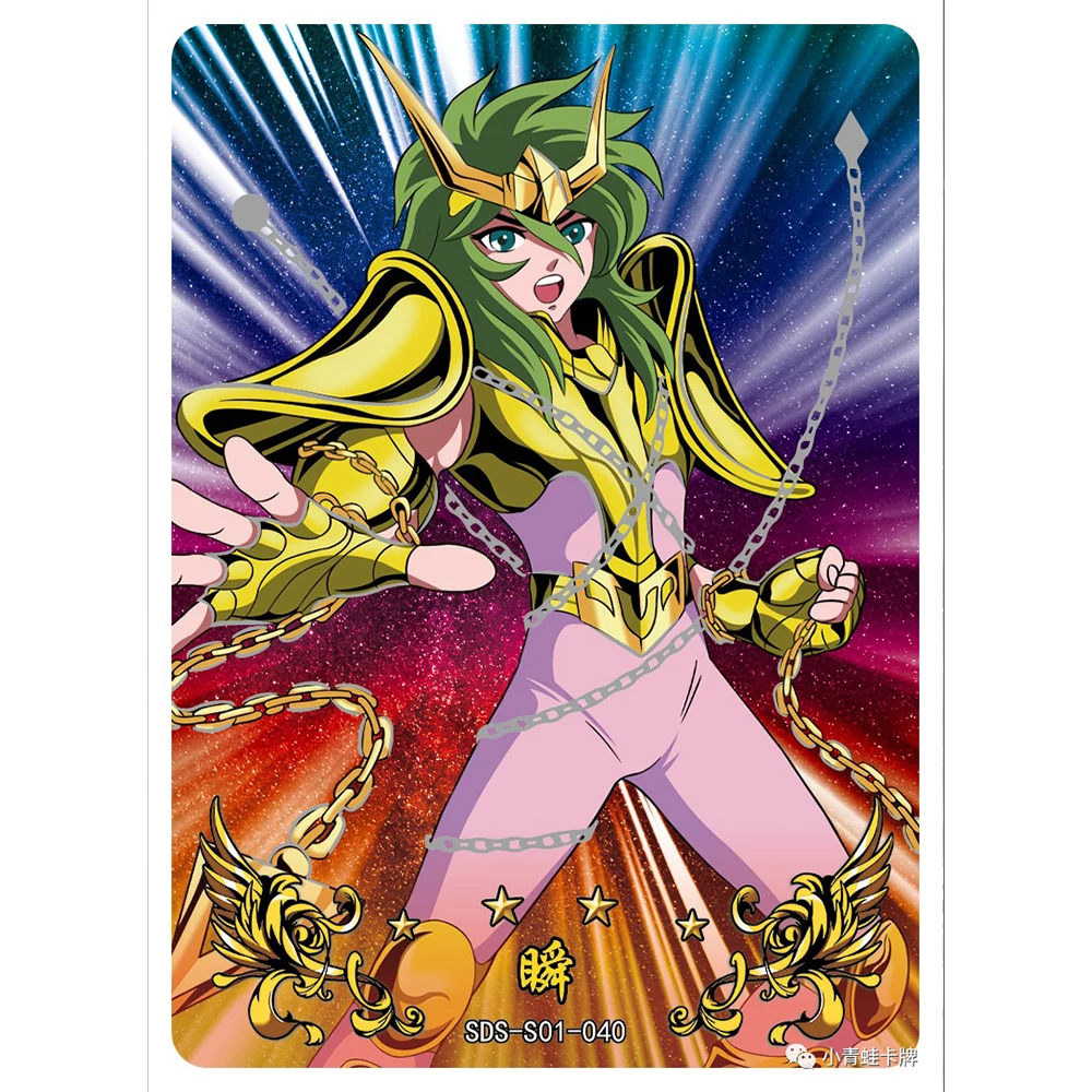 Фото Saint Seiya SDS Hyoga Shaina Shion Dohko Aiolos Death Mask Aiolia Shura Коллекционная карта аниме Refracted Light Sparkles текстура №3