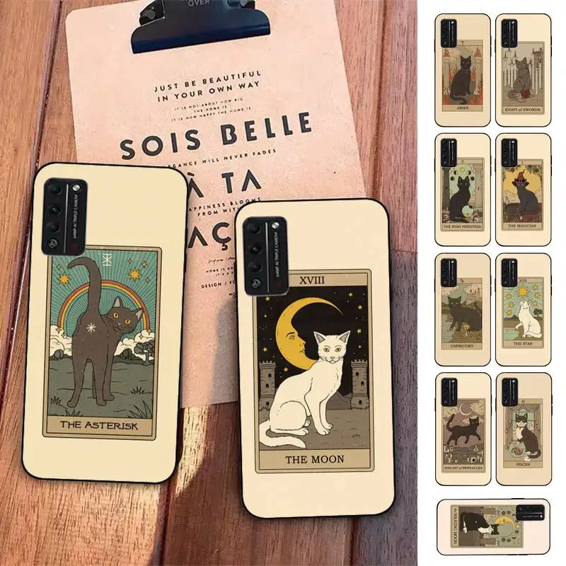 

Witches moon Tarot Mystery totem cat Phone Case for Huawei Honor 10 i 8X C 5A 20 9 10 30 lite pro Voew 10 20 V30