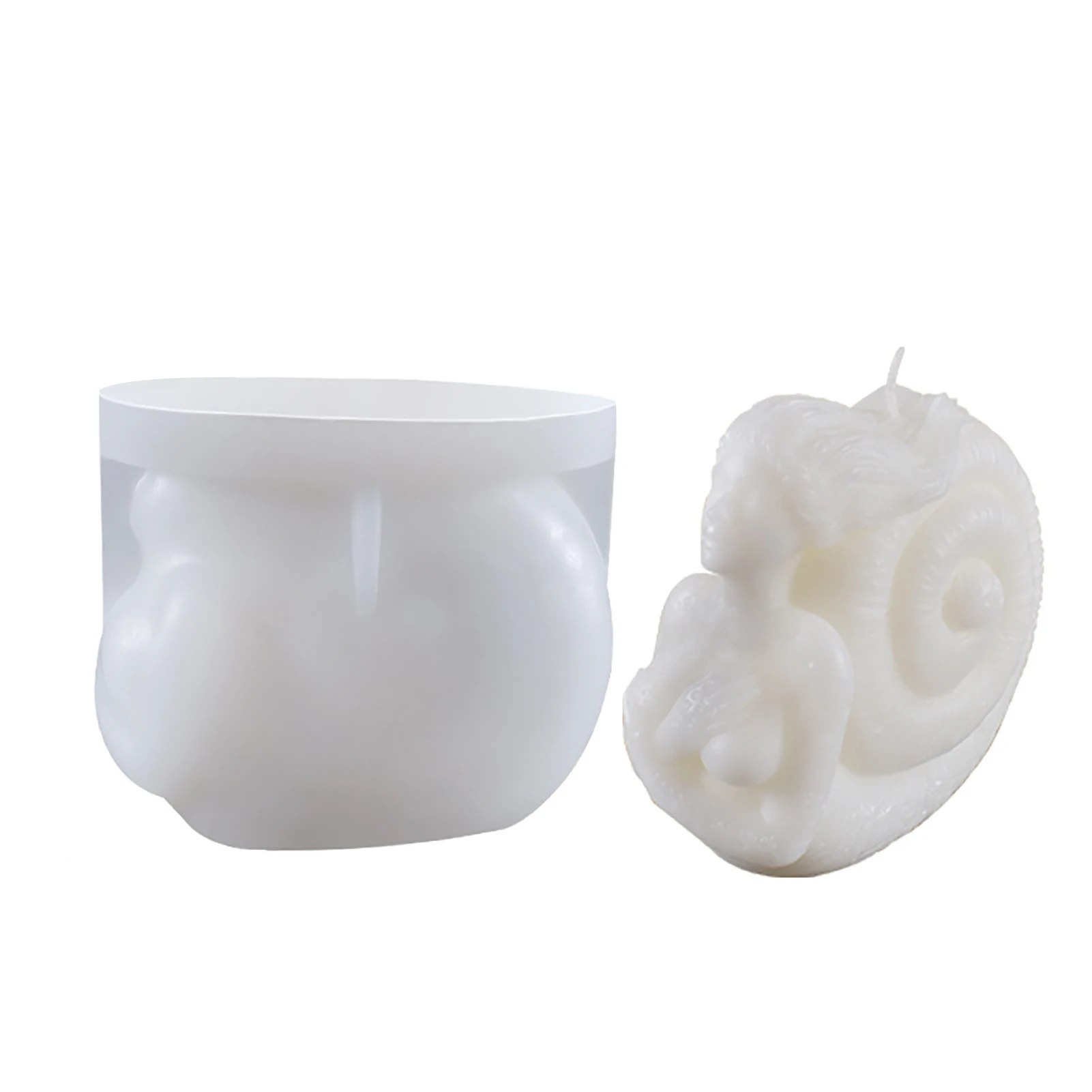 Conch Girl Candle Silicone Mold For Handmade Desktop Decoration Gypsum Aromatherapy Candle Silicone Soap Mould Plaster Crafts
