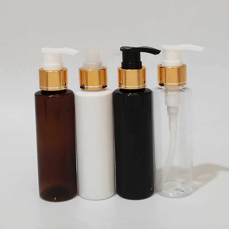 100ml Empty Lotion Pump Shampoo Sub-bottling Bottle Essential Oil Container With Gold Silver Pump Dispenser Cosmetic container
