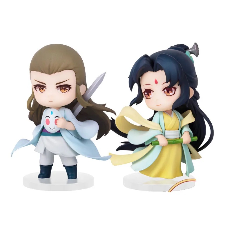 

Фигурки героев аниме лиса душа, Оригинальные фигурки аниме Q Version Wang Quan Bay and Dong Fang Huaizhu, игрушки для детей, подарки