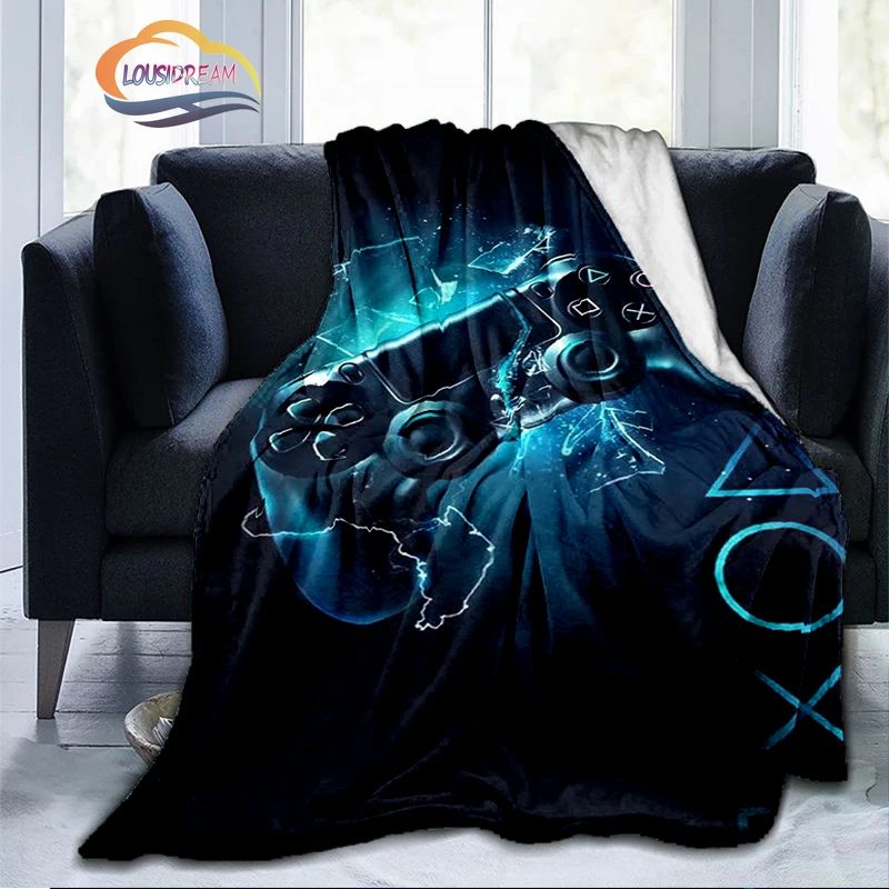 

Game handle Flannel fluffy blanket ，game controller pattern sofa and bed warm soft blanket Four seasons Portable travel blanket