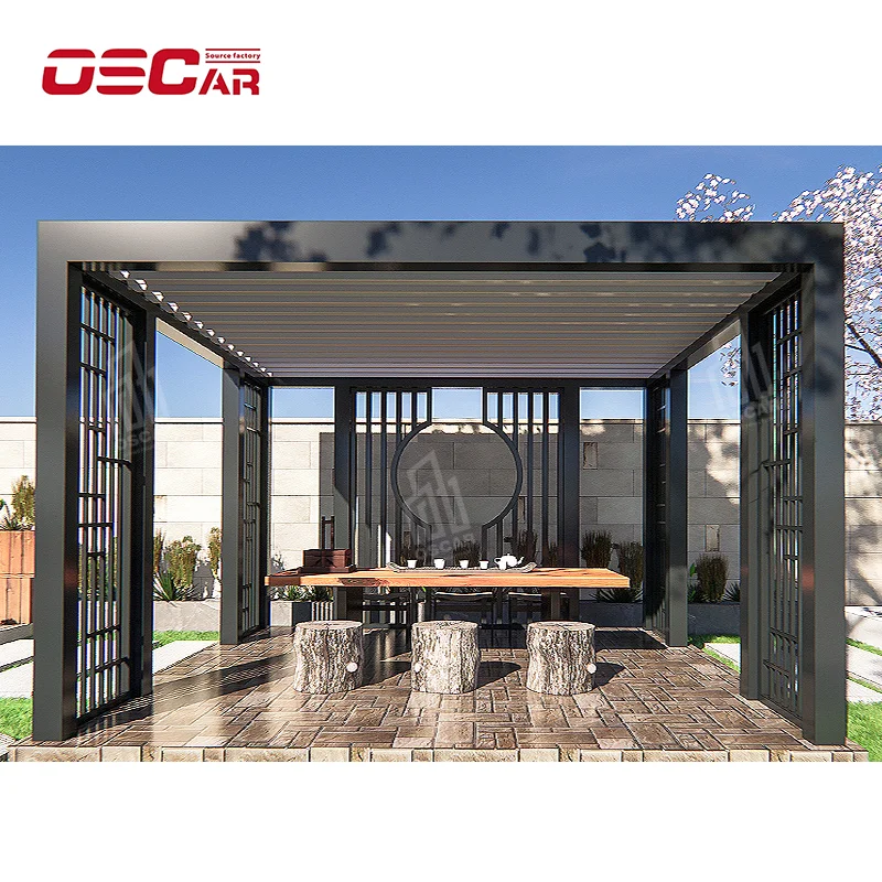 Современный дизайн плавательный бассейн электрическая беседка на крыше