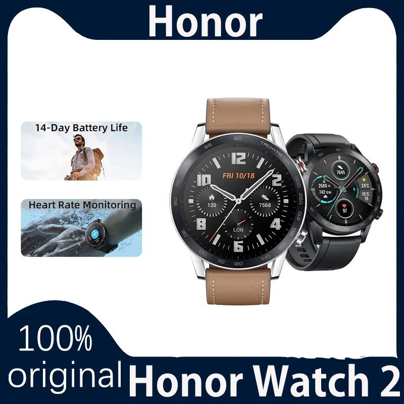 

HONOR Magic Watch 2 Smart Watch Blood Oxygen SpO2 Heart Rate Monitor 14-day Standby Sports Fitness SmartWatch For HONOR 70 Pro