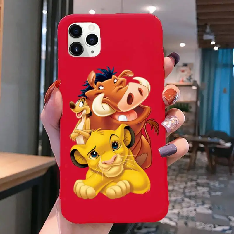 Телефонный чехол Hakuna Matata с симбой Король Лев для iphone 13 12 11 Pro Max Mini XS 8 7 6 6S Plus X SE 2020 XR