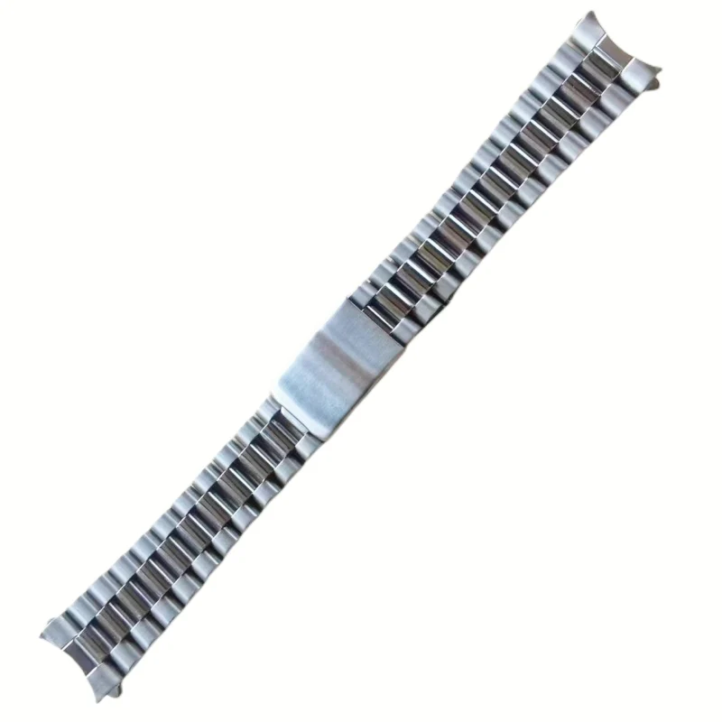 316L Stainless Steel 20mm Brushed Cruved End President Vintage Watch Band Strap Fits for  ROX SKX Watch