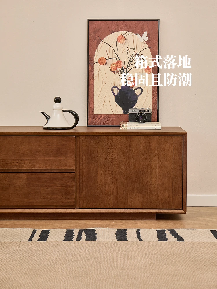 Шкаф для телевизора из цельного дерева. Простой современный настенный напольный