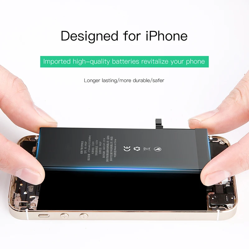 2022 high quality zero cycle battery for iphone 5 6 6s 5s se 7 8 plus x xs max 11 pro 12 mini mobile phone batteries free tools free global shipping