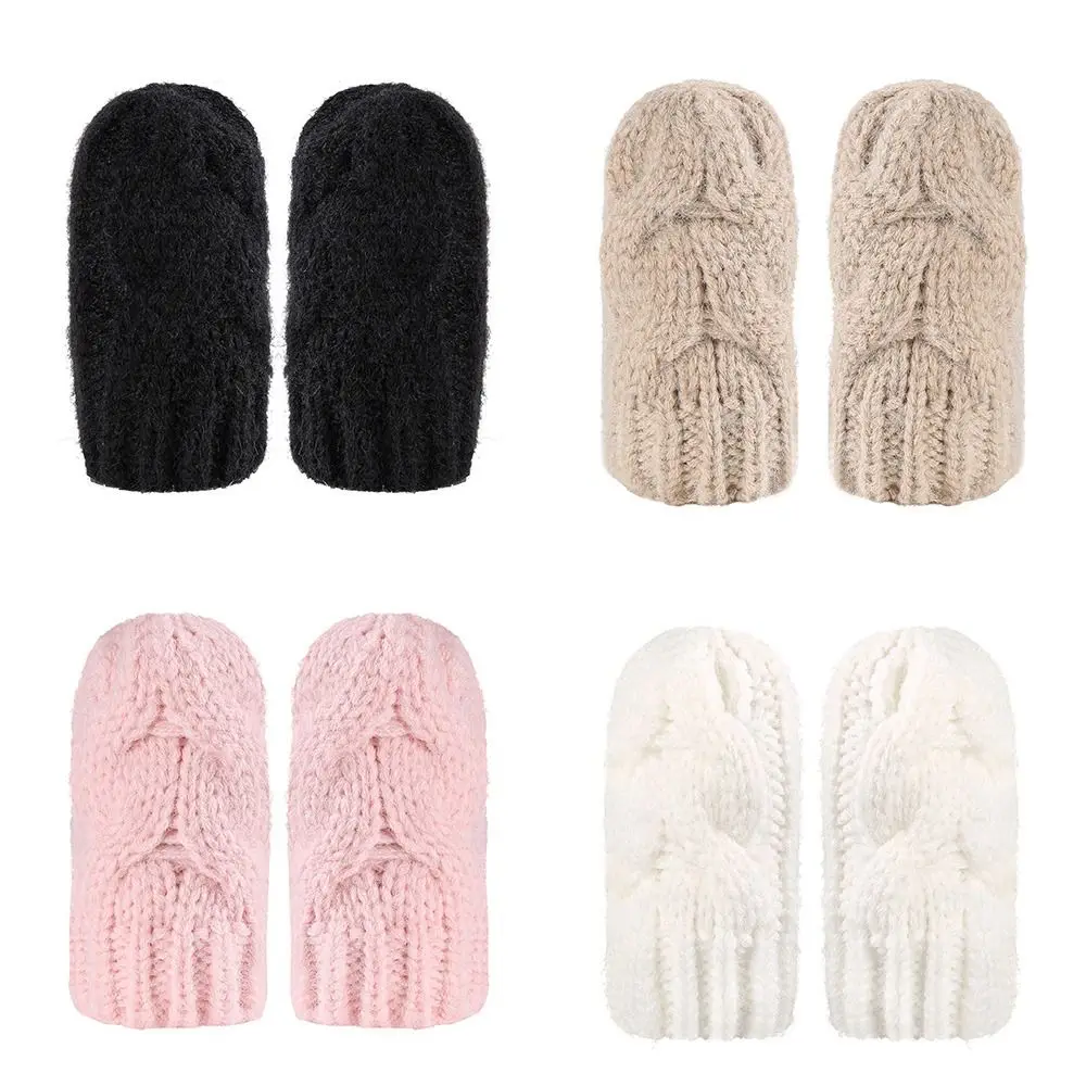 Шапка и варежки вязаные теплые шапки для маленьких мальчиков девочек комплект из