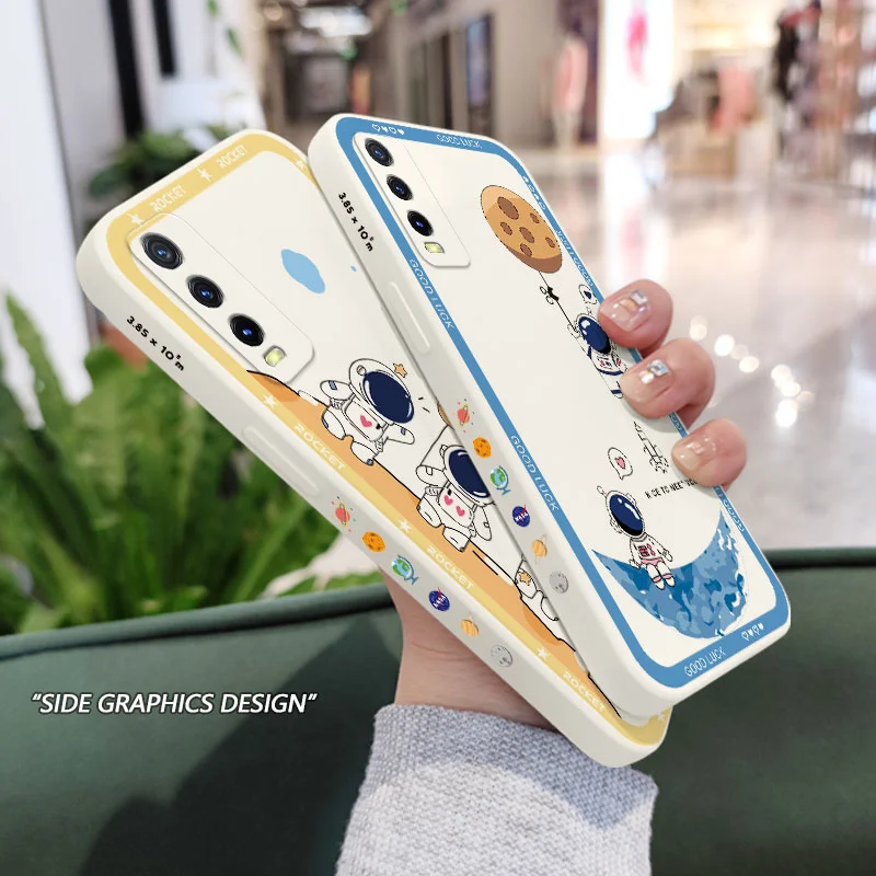 

Lunar Astronaut Phone Case For VIVO Y20 Y20i Y20S Y12S Y30 Y33S Y12 Y15 Y17 Y19 Y21 S1 Pro Y91 Y93 Y95 Silicone Cover