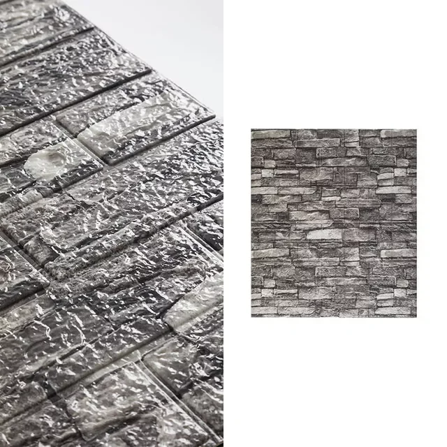 

77*70cm 3D Wall Sticker Imitation Brick Bedroom Waterproof Self-adhesive Wallpaper For Living Room TV Backdrop Decor