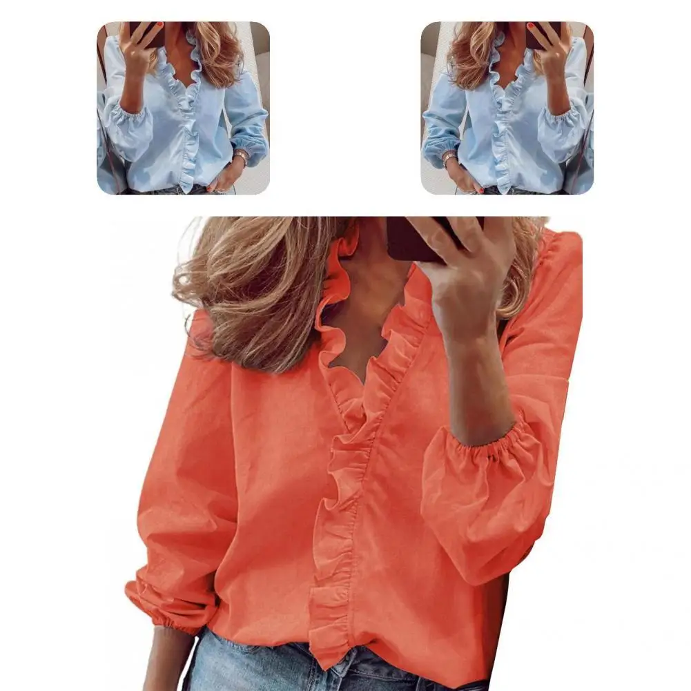 

Ladies Blouse Loose Office Lady Shirt Loose-fitting Temperament Blouse