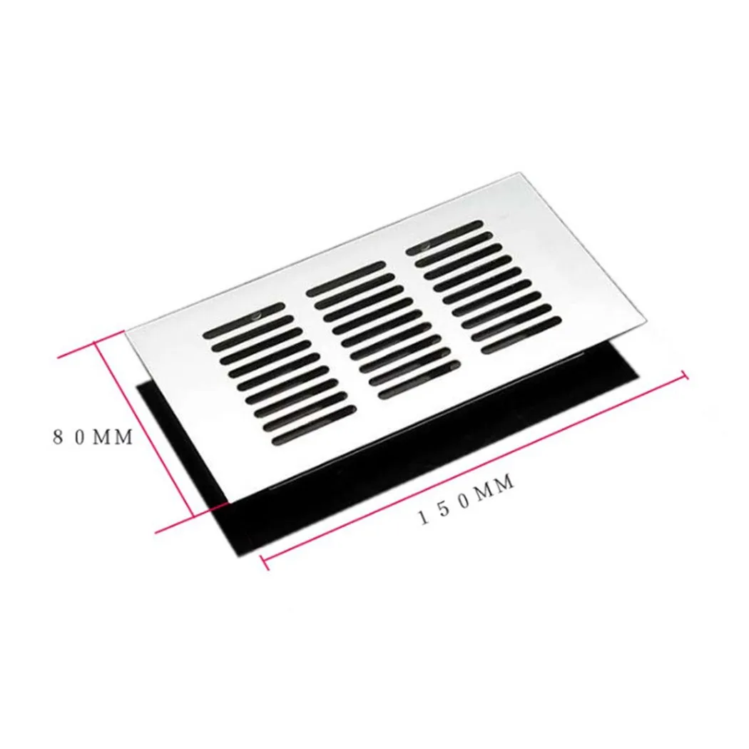 

1pc 80x150-400mm Aluminium Alloy Air Vent Silver Louvred Grill Ventilation Grille Cover Ventilation Grille Vents Parts