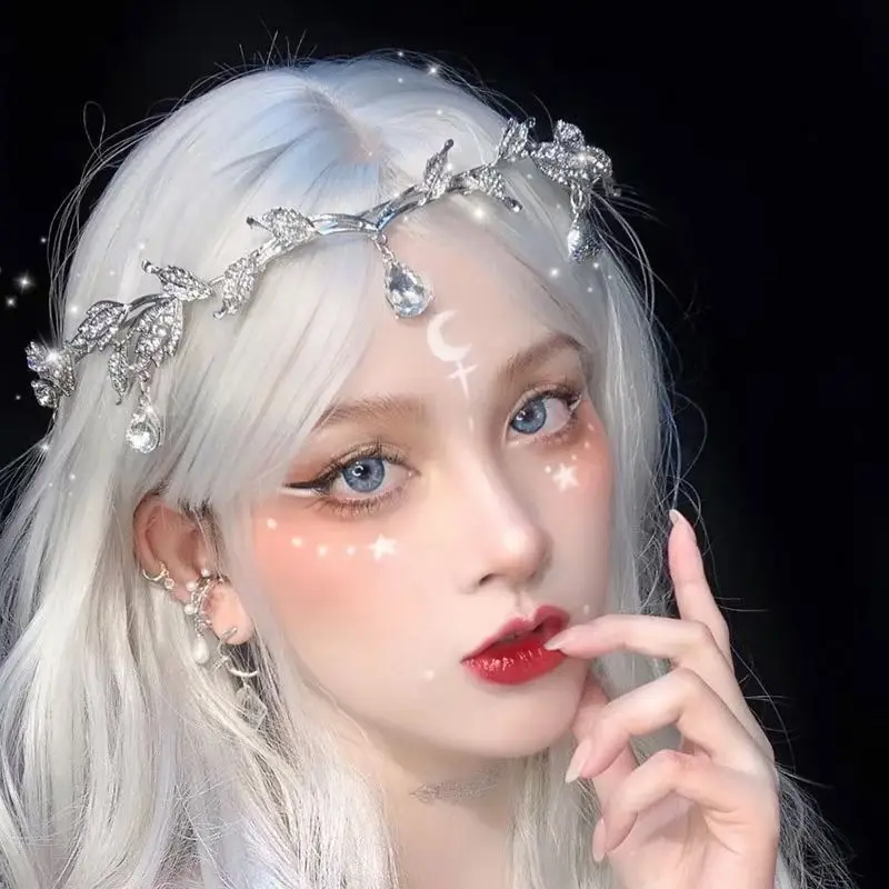 

Ameliebridal Big Rhinestone Pendant and Stone Lead Decoration Frontlet Crown Bride Princess Headband Girls' Tiara