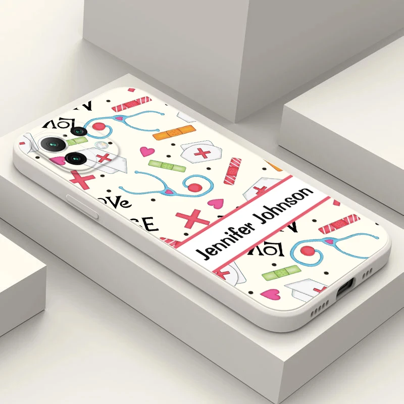 Чехол для Xiaomi 13 lite redmi 12C 11A A1 A2 PLUS мягкий силиконовый чехол телефона с медсестрой и