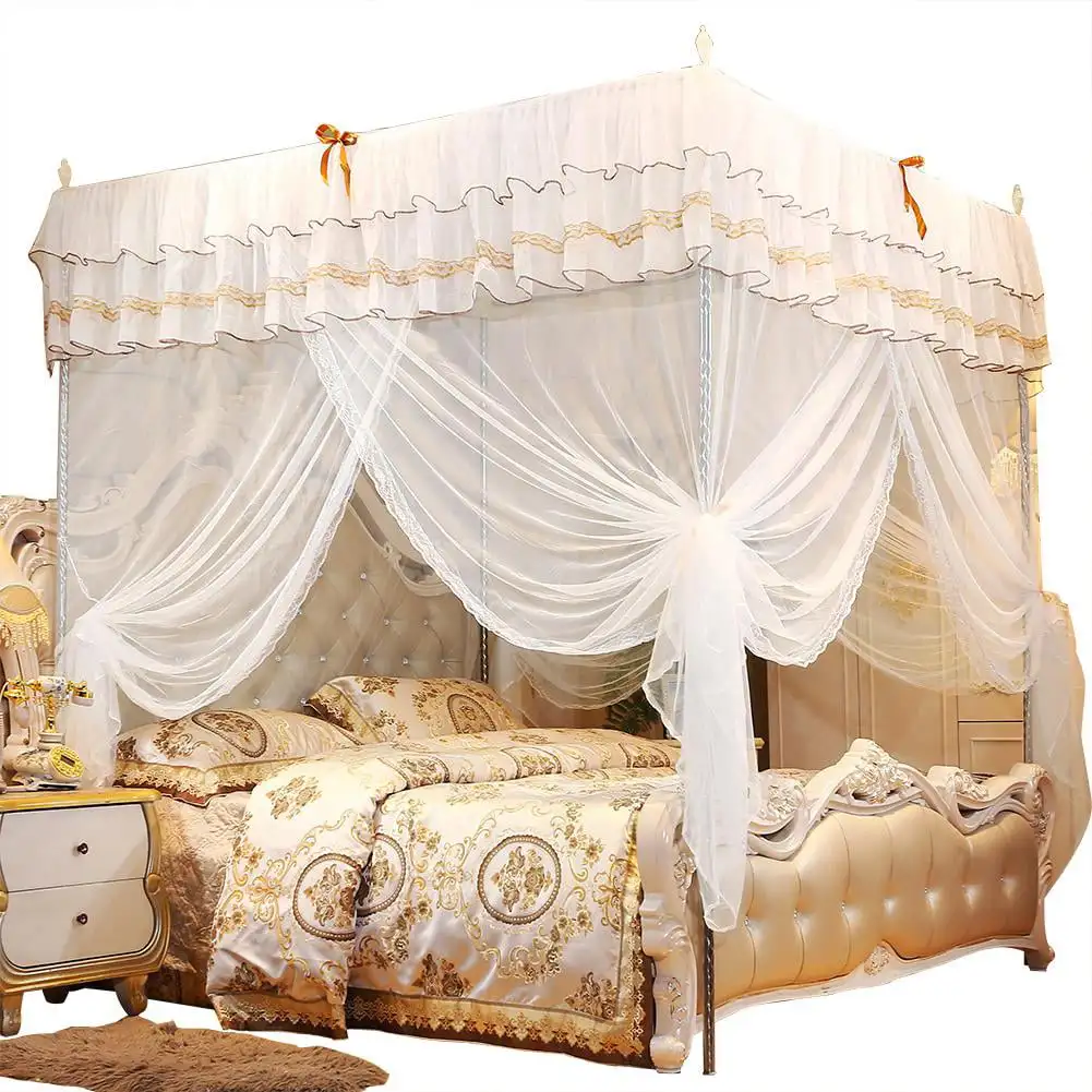 

Luxury Princess Four Corner Post Bed Curtain Netting Mosquito Net Bedding, Mosquito Netting,Mosquito Net