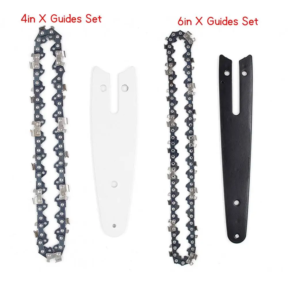 

4/6Inch Electric Chainsaw Chains And Guide Kit Electric Saw Chains For Wood Cutter Pruning Tool