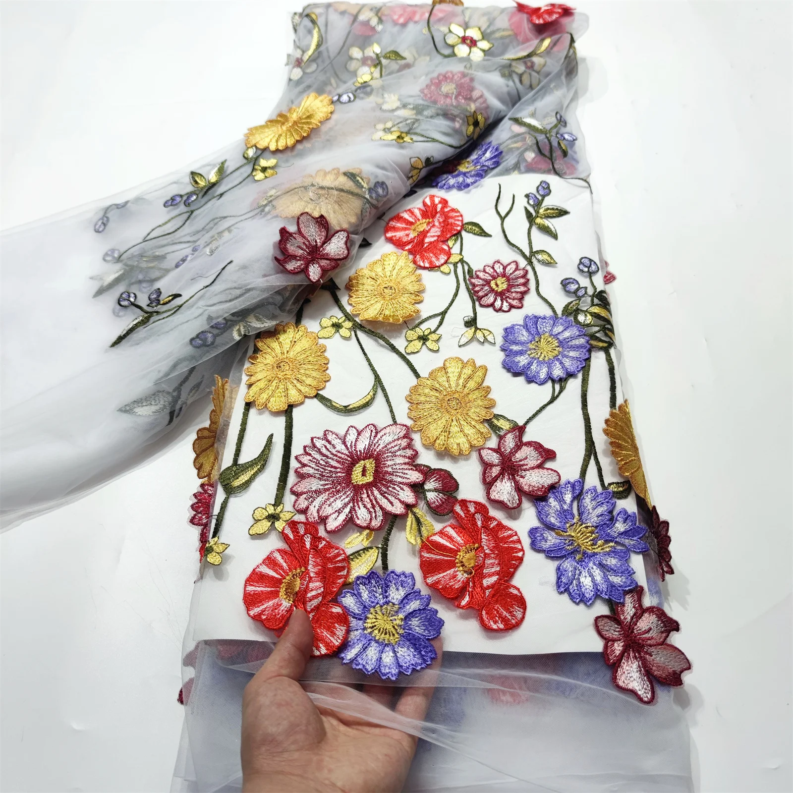 

Роскошное Тюлевое кружево с золотой вышивкой 2022, африканские блестки ручной работы, Высококачественная кружевная ткань, французский матер...